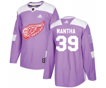 Adidas Red Wings #39 Anthony Mantha Purple Authentic Fights Cancer Stitched NHL Jersey
