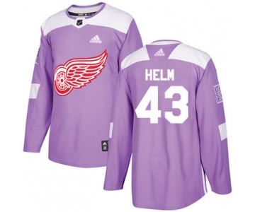 Adidas Red Wings #43 Darren Helm Purple Authentic Fights Cancer Stitched NHL Jersey