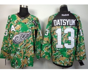 Detroit Red Wings #13 Pavel Datsyuk 2014 Camo Jersey