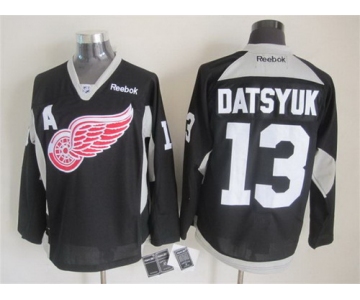 Detroit Red Wings #13 Pavel Datsyuk 2014 Training Black Jersey