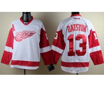 Detroit Red Wings #13 Pavel Datsyuk White Jersey