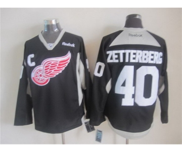 Detroit Red Wings #40 Henrik Zetterberg 2014 Training Black Jersey