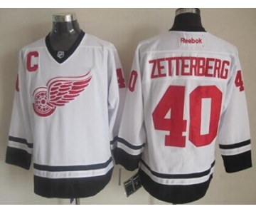 Detroit Red Wings #40 Henrik Zetterberg 2014 White Jersey