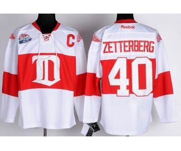 Detroit Red Wings #40 Henrik Zetterberg White Winter Classic Jersey
