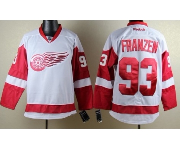 Detroit Red Wings #93 Johan Franzen White Jersey