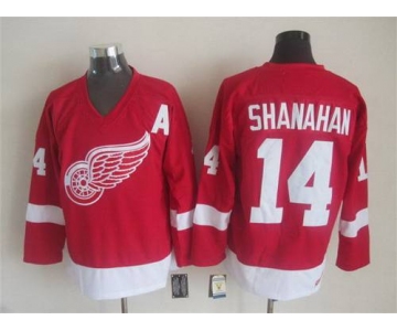 Men's Detroit Red Wings #14 Brendan Shanahan Red CCM Vintage Throwback Jersey
