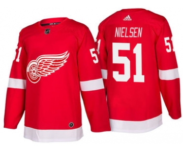 Men's Detroit Red Wings #51 Frans Nielsen Red Home 2017-2018 adidas Hockey Stitched NHL Jersey