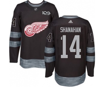 Red Wings #14 Brendan Shanahan Black 1917-2017 100th Anniversary Stitched NHL Jersey