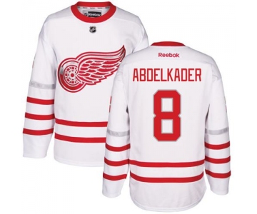 Red Wings #8 Justin Abdelkader White Centennial Classic Stitched NHL Jersey