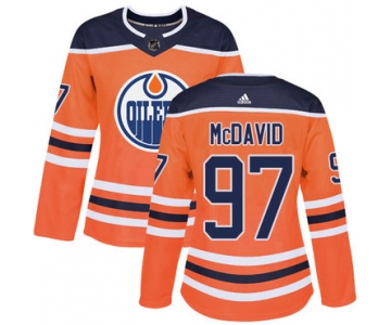 Adidas Edmonton Oilers #97 Connor McDavid Orange Home Authentic Women's Stitched NHL Jersey