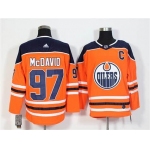 Men's Adidas Edmonton Oilers #97 Connor McDavid Orange Home Authentic Stitched NHL Jersey
