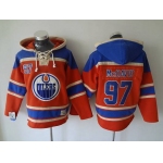 Men's Edmonton Oilers #97 Connor McDavid Old Time Hockey 2015 Orange Hoodie