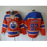 Men's Edmonton Oilers #97 Connor McDavid Old Time Hockey 2015 Orange Hoodie
