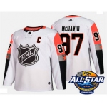 Men's Edmonton Oilers #97 Connor McDavid White 2018 NHL All-Star Stitched Ice Hockey Jersey