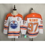 Men's Edmonton Oilers #97 Connor McDavid White 2021 Retro Stitched NHL Jersey