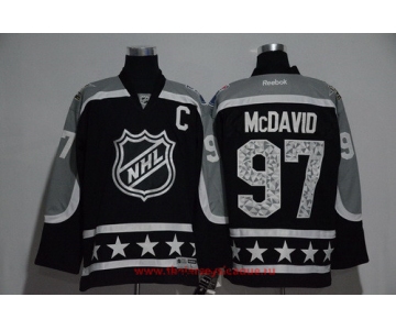 Men's Pacific Division Edmonton Oilers #97 Connor McDavid Reebok Black 2017 NHL All-Star Stitched Ice Hockey Jersey