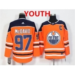 Youth Adidas Edmonton Oilers #97 Connor McDavid Orange Home Authentic Stitched NHL Jersey