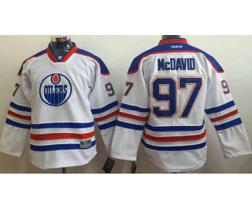 Youth Edmonton Oilers #97 Connor McDavid White Jersey