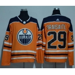 Adidas Edmonton Oilers #29 Leon Draisaitl Orange Home Authentic Stitched NHL Jersey