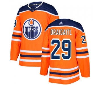 Adidas Edmonton Oilers #29 Leon Draisaitl Orange Home Authentic Stitched Youth NHL Jersey