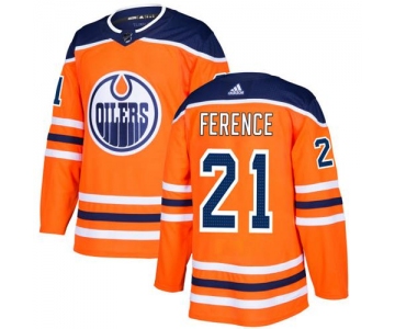 Adidas Edmonton Oilers #21 Andrew Ference Orange Home Authentic Stitched NHL Jersey