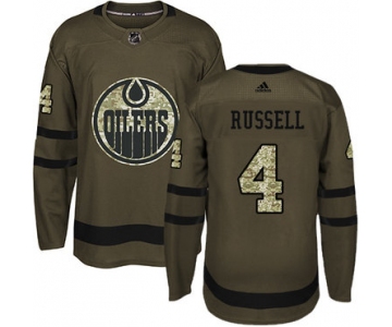 Adidas Edmonton Oilers #4 Kris Russell Green Salute to Service Stitched NHL Jersey