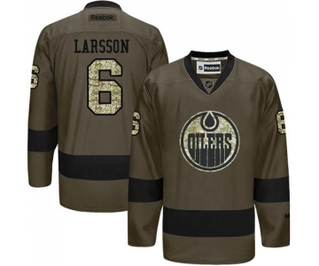 Adidas Edmonton Oilers #6 Adam Larsson Green Salute to Service Stitched NHL Jersey
