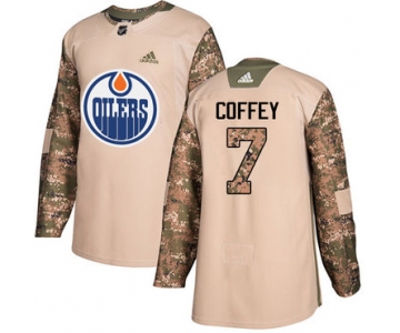 Adidas Edmonton Oilers #7 Paul Coffey Camo Authentic 2017 Veterans Day Stitched NHL Jersey