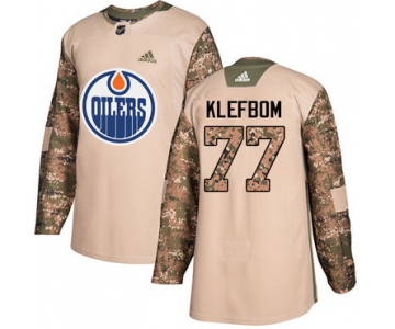 Adidas Edmonton Oilers #77 Oscar Klefbom Camo Authentic 2017 Veterans Day Stitched NHL Jersey