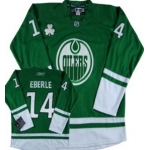 Edmonton Oilers #14 Jordan Eberle St. Patrick's Day Green Jersey