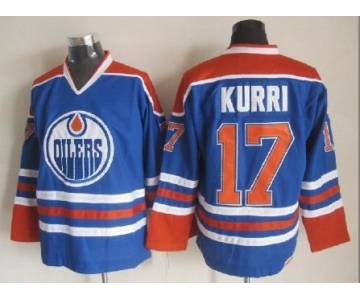 Edmonton Oilers #17 Jari Kurri Royal Blue Throwback CCM Jersey