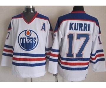 Edmonton Oilers #17 Jari Kurri White Throwback CCM Jersey