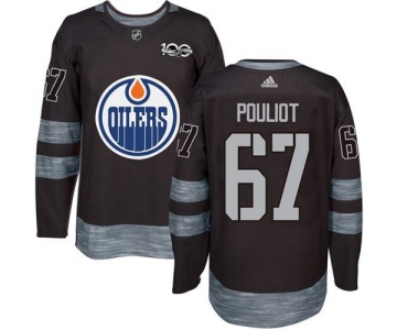 Oilers #67 Benoit Pouliot Black 1917-2017 100th Anniversary Stitched NHL Jersey