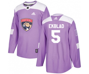 Adidas Panthers #5 Aaron Ekblad Purple Authentic Fights Cancer Stitched NHL Jersey