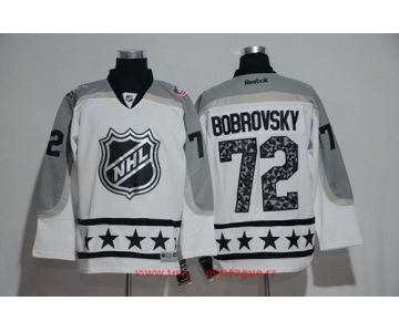Men's Metropolitan Division Columbus Blue Jackets #72 Sergei Bobrovsky Reebok White 2017 NHL All-Star Stitched Ice Hockey Jersey