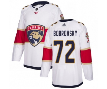 Panthers #72 Sergei Bobrovsky White Road Authentic Stitched Hockey Jersey