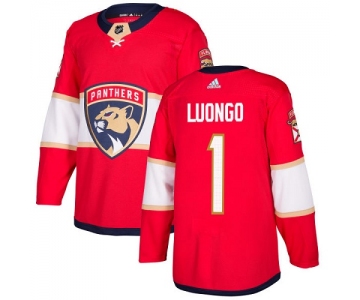 Adidas Panthers #1 Roberto Luongo Red Home Authentic Stitched NHL Jersey