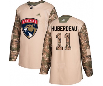 Adidas Panthers #11 Jonathan Huberdeau Camo Authentic 2017 Veterans Day Stitched NHL Jersey