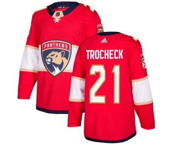 Adidas Panthers #21 Vincent Trocheck Red Home Authentic Stitched NHL Jersey