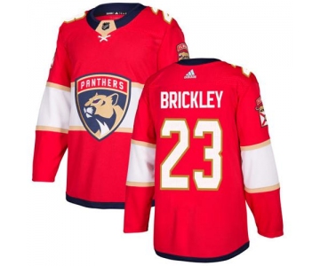 Adidas Panthers #23 Connor Brickley Red Home Authentic Stitched NHL Jersey