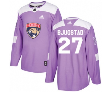 Adidas Panthers #27 Nick Bjugstad Purple Authentic Fights Cancer Stitched NHL Jersey