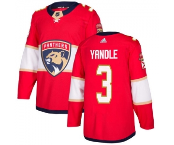 Adidas Panthers #3 Keith Yandle Red Home Authentic Stitched NHL Jersey