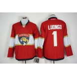 Men's Florida Panthers #1 Roberto Luongo Red 2016-17 Home Reebok Hockey Jersey