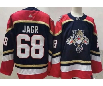 Men's Florida Panthers #68 Jaromir Jagr Black 2021 Reverse Retro Stitched NHL Jersey