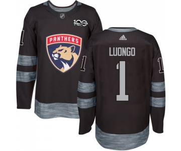 Panthers #1 Roberto Luongo Black 1917-2017 100th Anniversary Stitched NHL Jersey