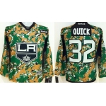 Los Angeles Kings #32 Jonathan Quick 2014 Camo Kids Jersey