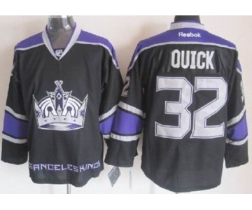 Los Angeles Kings #32 Jonathan Quick Black Third Jersey