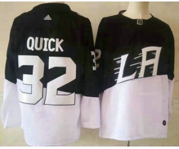 Men's Los Angeles Kings #32 Jonathan Quick Black 2020 Stadium Series Adidas Stitched NHL Jersey