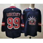 Men's New York Rangers #99 Wayne Gretzky Navy Blue Adidas 2020-21 Stitched NHL Jersey