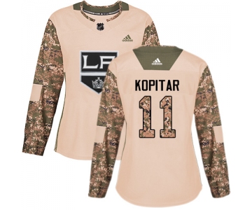 Adidas Los Angeles Kings #11 Anze Kopitar Camo Authentic 2017 Veterans Day Women's Stitched NHL Jersey